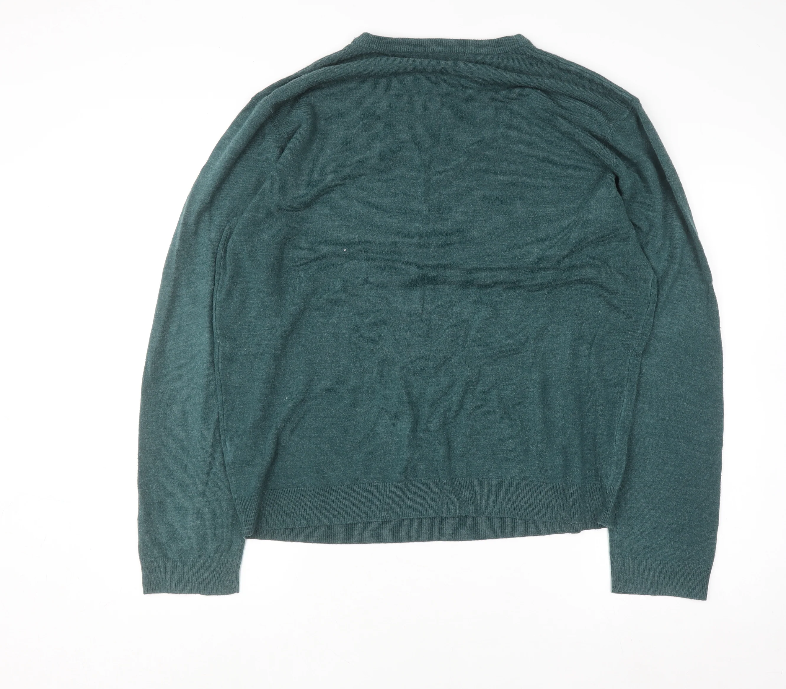 Red Herring Men’s Green XL Crew Neck Acrylic Jumper - Image 3