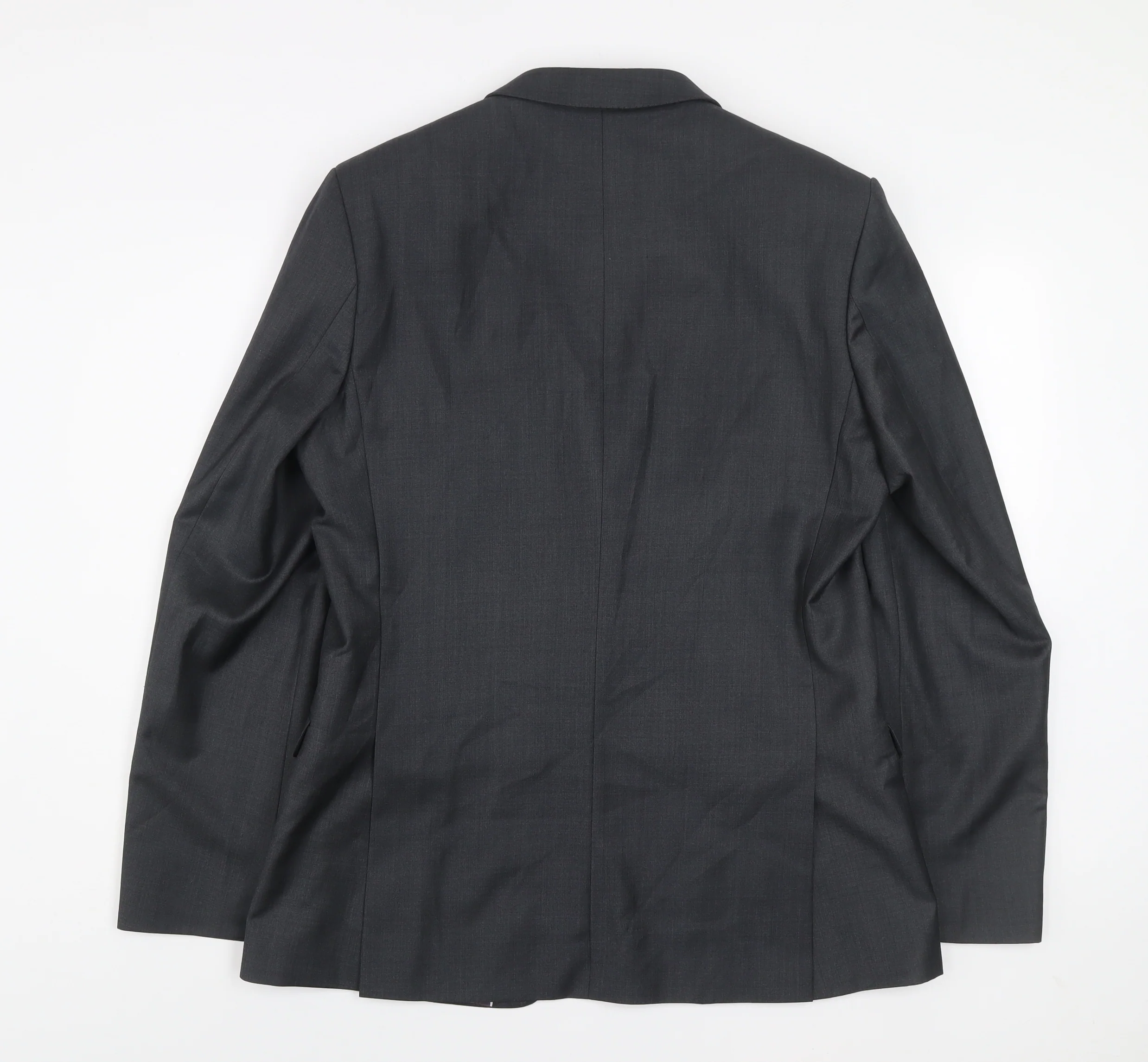 Red Herring Men's Grey 42L Long Regular Fit Two-Button Suit Jacket - Image 3