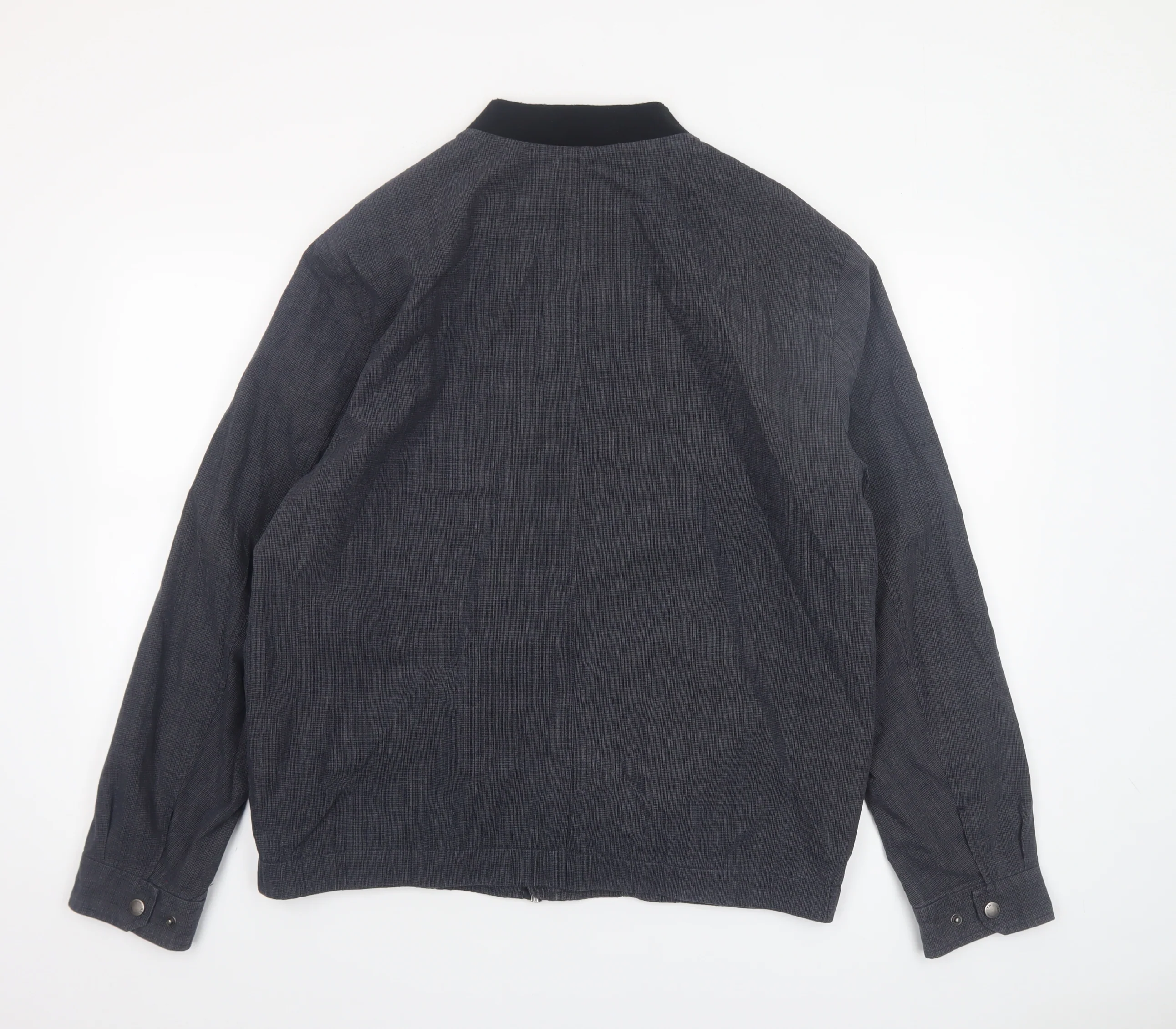 Red Herring Men's Grey Cotton Bomber Jacket Size L Casual Zip Twill - Image 3