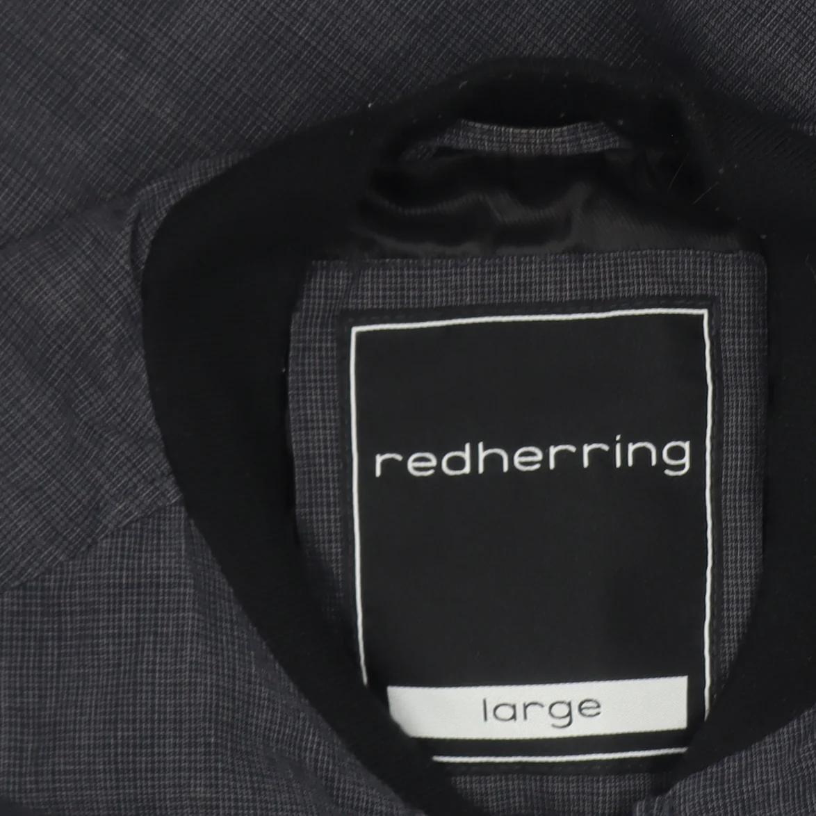 Red Herring Men's Grey Cotton Bomber Jacket Size L Casual Zip Twill - Image 5