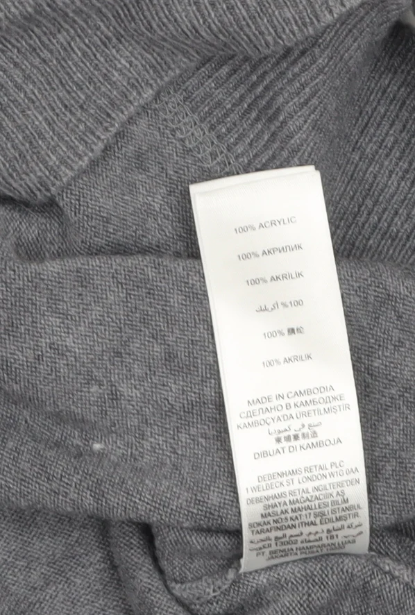 Red Herring Men's Grey V-Neck Acrylic Jumper XL Regular Fit - Image 4
