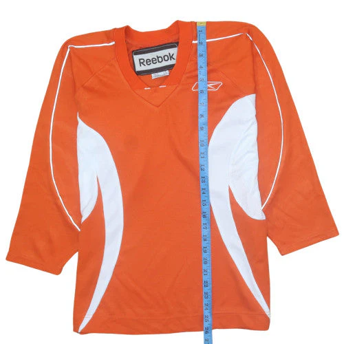 Reebok Boys Orange 3/4 Sleeve Football Jersey Top Size L - Image 3