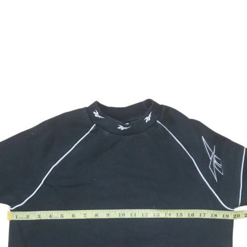 Reebok Men Black Pullover Sweatshirt M Sports Classic Logo - Image 3
