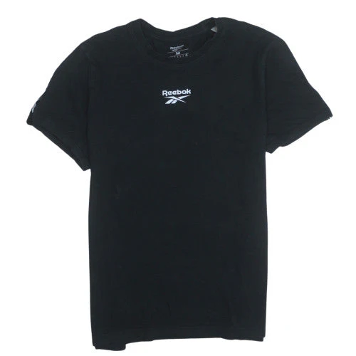 Reebok Men’s Black Cotton Crew Neck Sports T-Shirt Size M