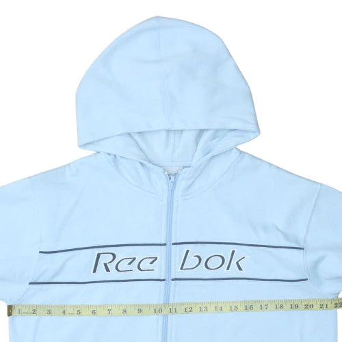 Reebok Men’s Blue Full Zip Hoodie Size M Sports Fleece - Image 2