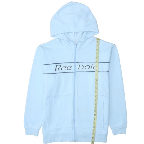 Reebok Men’s Blue Full Zip Hoodie Size M Sports Fleece - Image 3