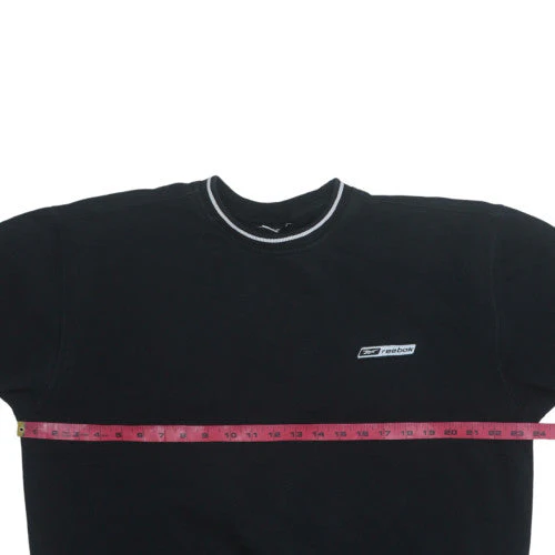 Reebok Men's Black Cotton Crew Neck Pullover Sweatshirt L - Image 2