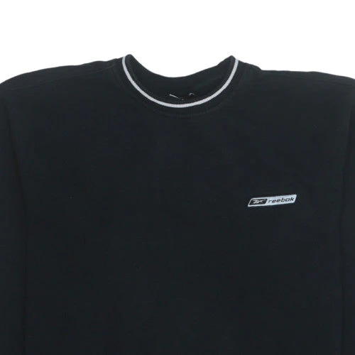Reebok Men's Black Cotton Crew Neck Pullover Sweatshirt L - Image 8