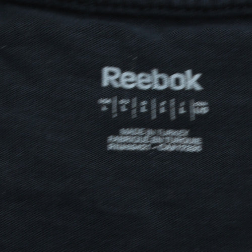 Reebok Men's Black Graphic Logo T-Shirt Size M Sportswear - Image 5
