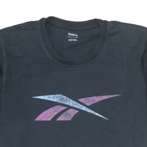 Reebok Men's Black Graphic Logo T-Shirt Size M Sportswear - Image 8