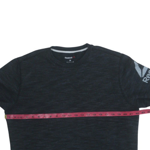 Reebok Mens Black M Pullover Crew Neck Logo Sweatshirt - Image 3