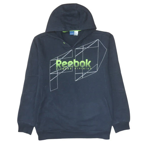 Reebok Men's Black XL Pullover Hoodie Fitness Graphic Fleece