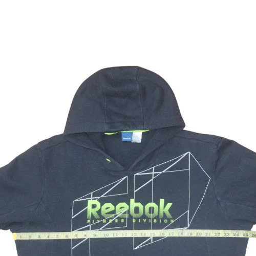 Reebok Men's Black XL Pullover Hoodie Fitness Graphic Fleece - Image 2