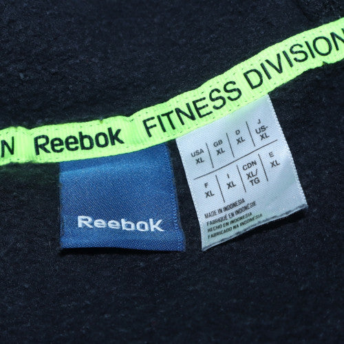 Reebok Men's Black XL Pullover Hoodie Fitness Graphic Fleece - Image 5