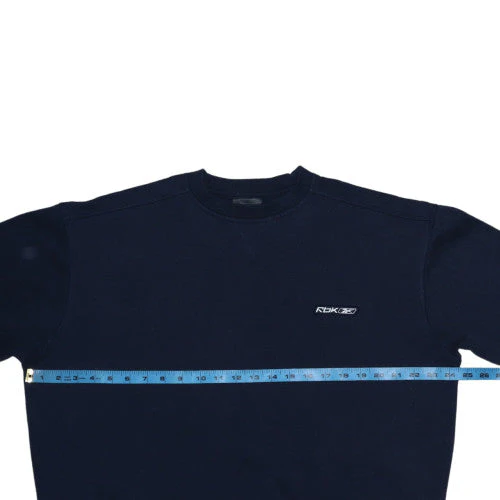 Reebok Men's Blue Crew Neck Pullover Sweatshirt L Sports Style - Image 2