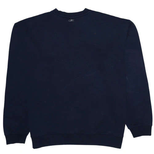 Reebok Men's Blue Crew Neck Pullover Sweatshirt L Sports Style - Image 4