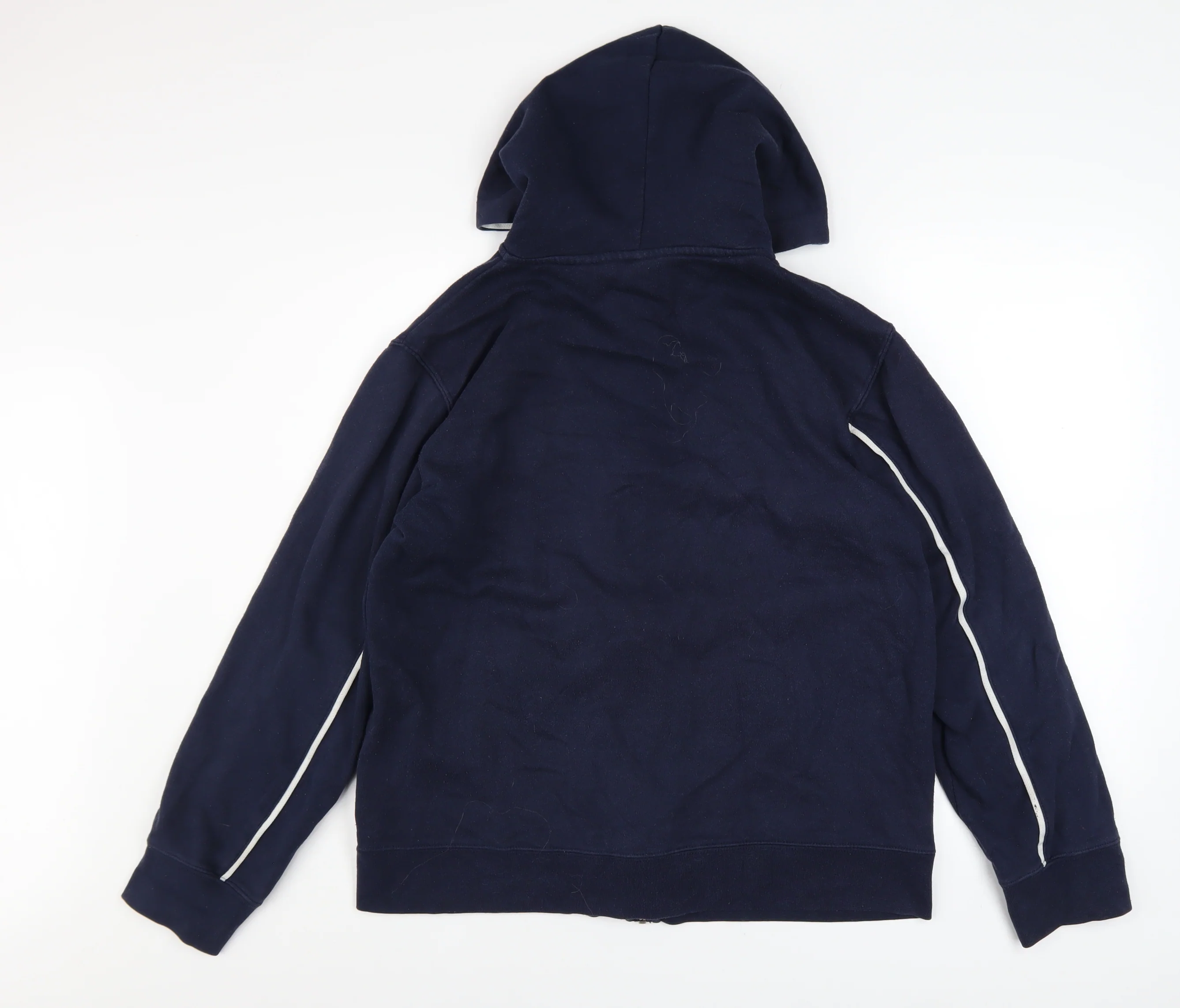 Reebok Men's Blue Full Zip Hoodie Size S Sports Fleece Sweatshirt - Image 3