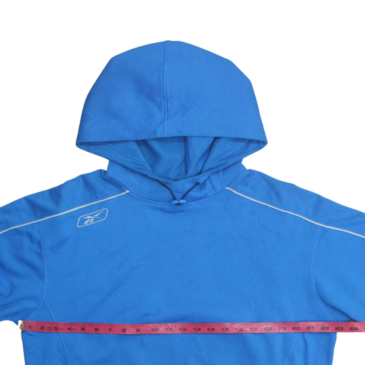 Reebok Men's Blue Pullover Hoodie Size M Lightweight Sportswear - Image 2