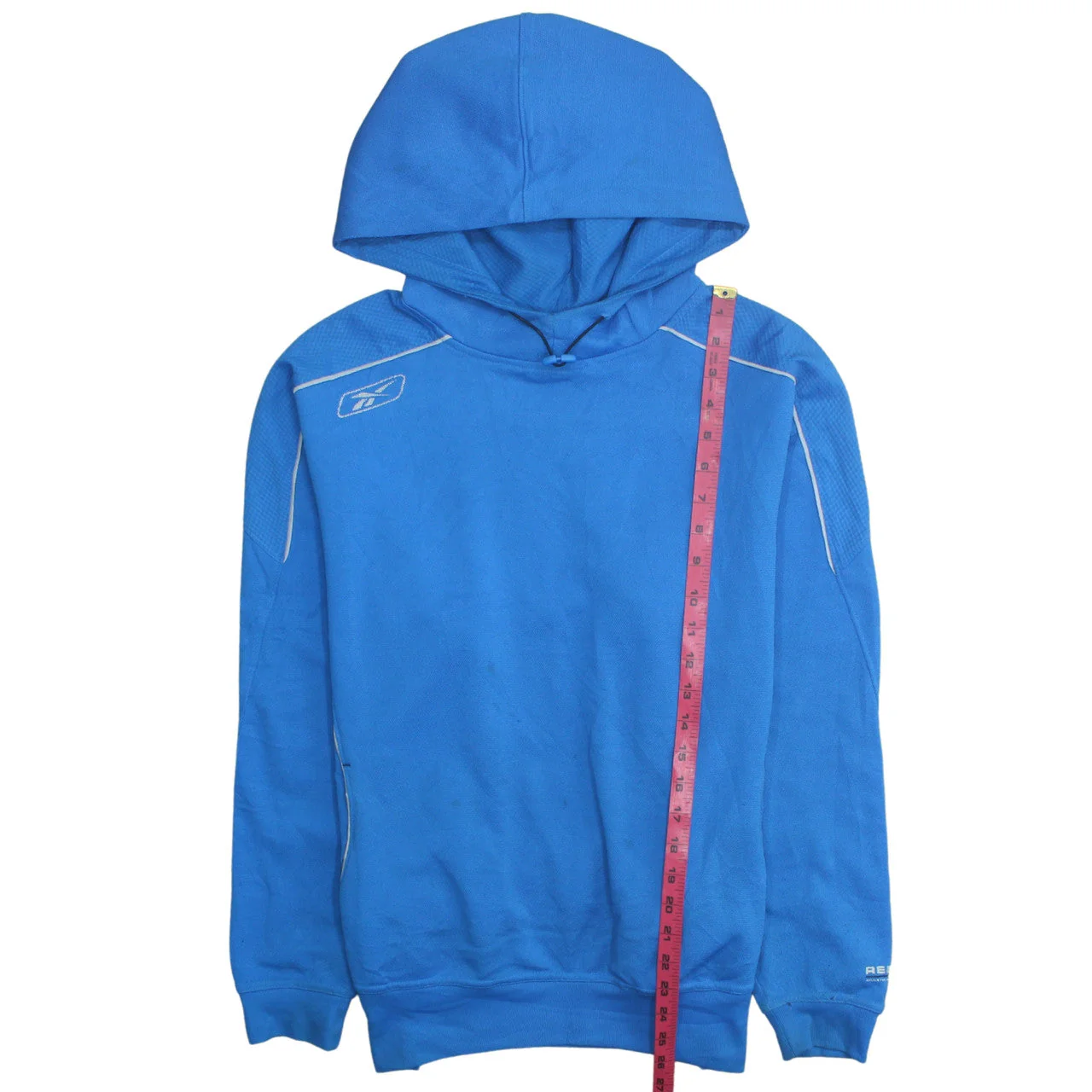 Reebok Men's Blue Pullover Hoodie Size M Lightweight Sportswear - Image 3
