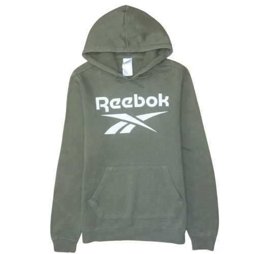 Reebok Men's Green Pullover Hoodie M Fleece Sportswear