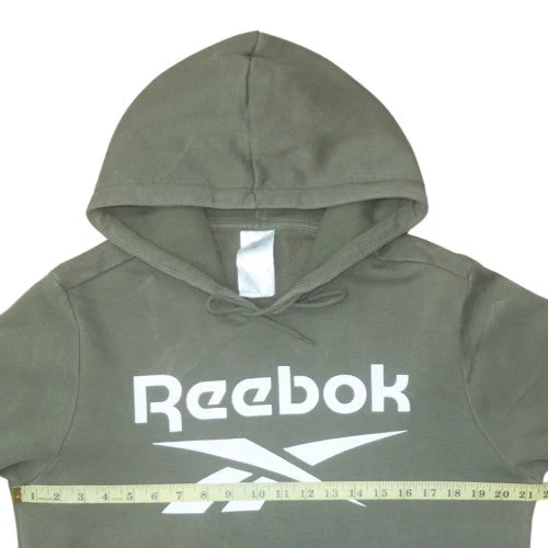 Reebok Men's Green Pullover Hoodie M Fleece Sportswear - Image 3