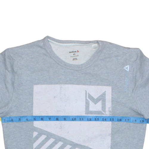 Reebok Men's Grey XS Les Mills Crew Neck Graphic Sweatshirt - Image 3