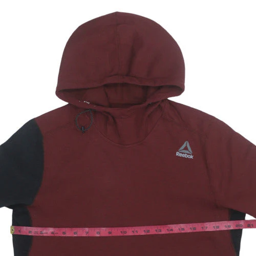 Reebok Men's Red & Black Pullover Hoodie Size M - Image 2