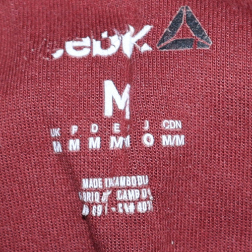 Reebok Men's Red & Black Pullover Hoodie Size M - Image 5