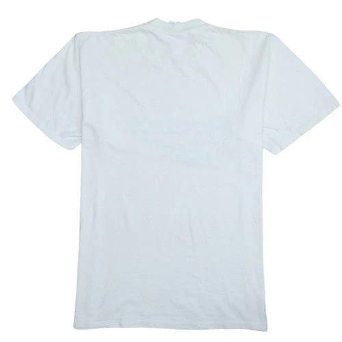 Reebok Men's White Graphic Print Crew Neck Cotton T-Shirt M - Image 4