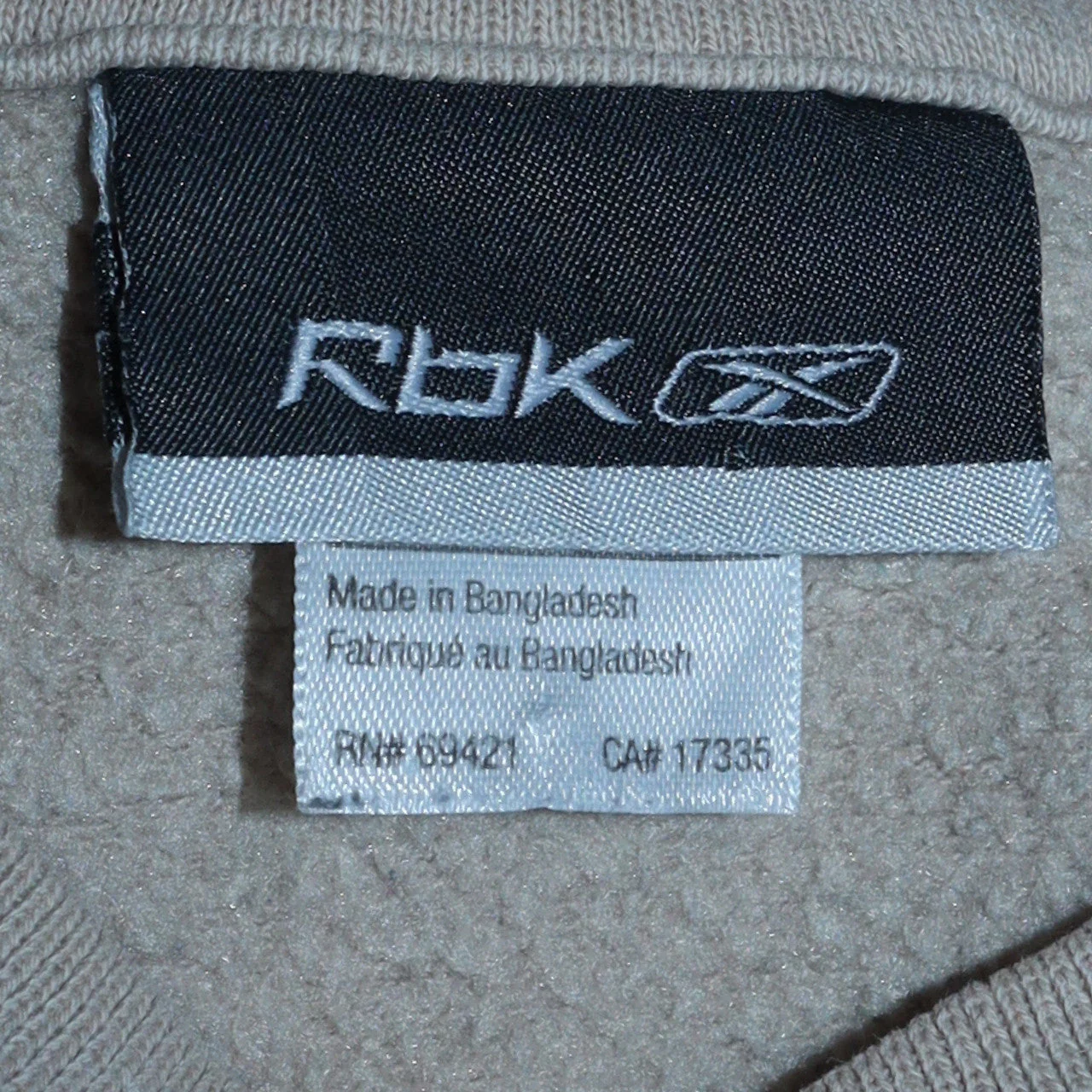 Reebok Women Beige Crew Neck Pullover Sweatshirt Size M - Image 5