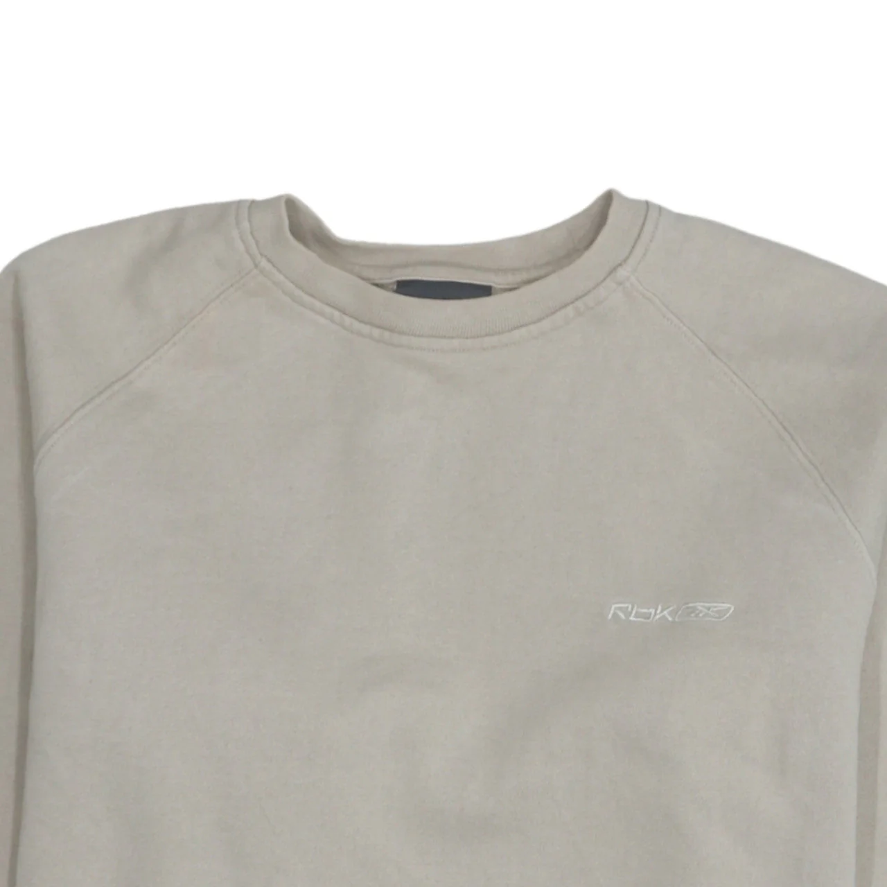 Reebok Women Beige Crew Neck Pullover Sweatshirt Size M - Image 7