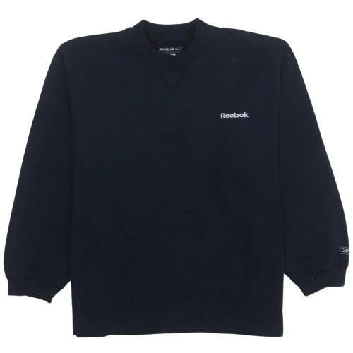 Reebok Women’s Black Crew Neck Pullover Sweatshirt Size 14