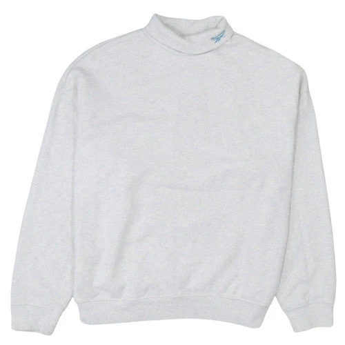 Reebok Women’s Grey Cotton Mock Neck Pullover Sweatshirt Size M