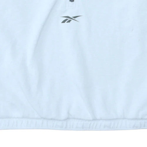 Reebok Women’s Light Grey 1/4 Zip Pullover Sweatshirt M - Image 8