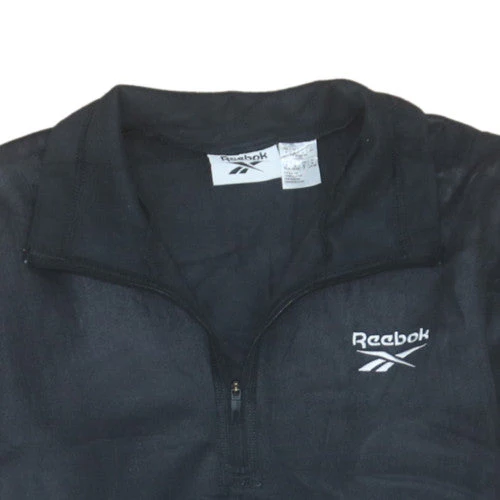 Reebok Women's Black 1/4 Zip Fleece Sweatshirt Size 10 Regular - Image 6
