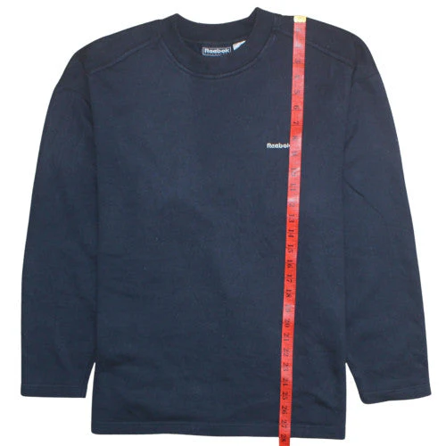 Reebok Womens Navy Blue Crew Neck Pullover Sweatshirt Size 14 - Image 2