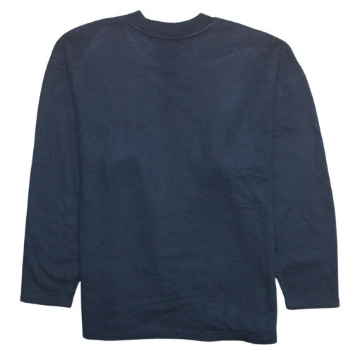 Reebok Womens Navy Blue Crew Neck Pullover Sweatshirt Size 14 - Image 4