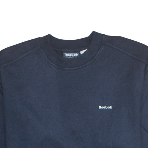 Reebok Womens Navy Blue Crew Neck Pullover Sweatshirt Size 14 - Image 7