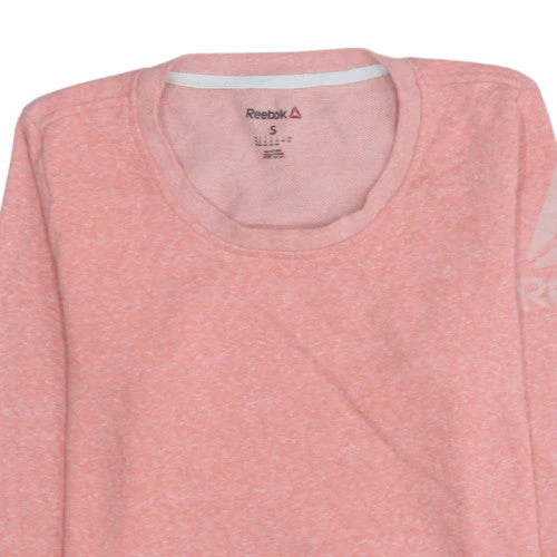 Reebok Women's Pink Crew Neck Pullover Sweatshirt Size S - Image 8