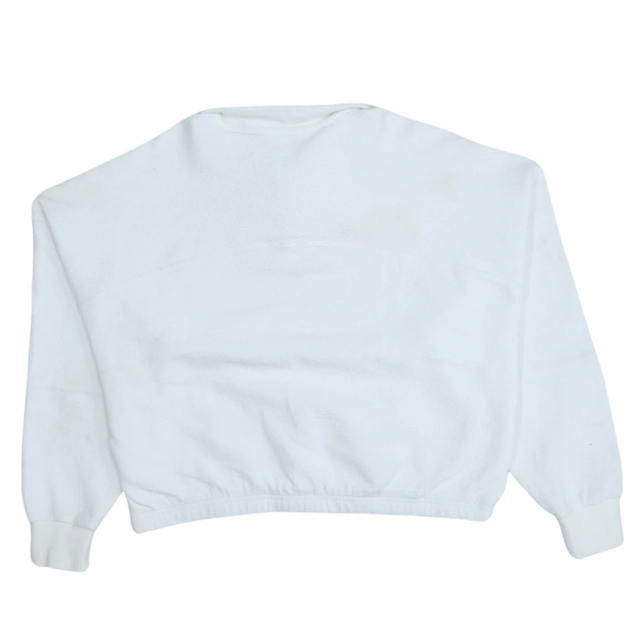 Reebok Womens White 1/4 Zip Fleece Sweatshirt M - Image 4