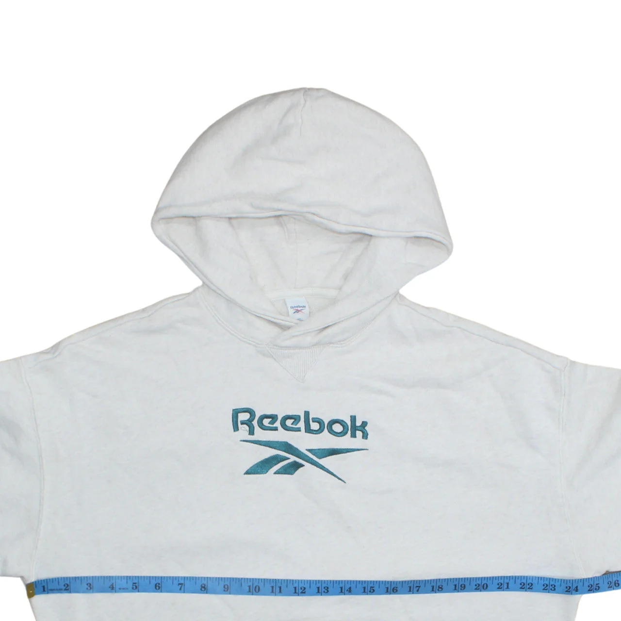 Reebok Women's White Pullover Hoodie Sweatshirt Size M Logo Style - Image 2