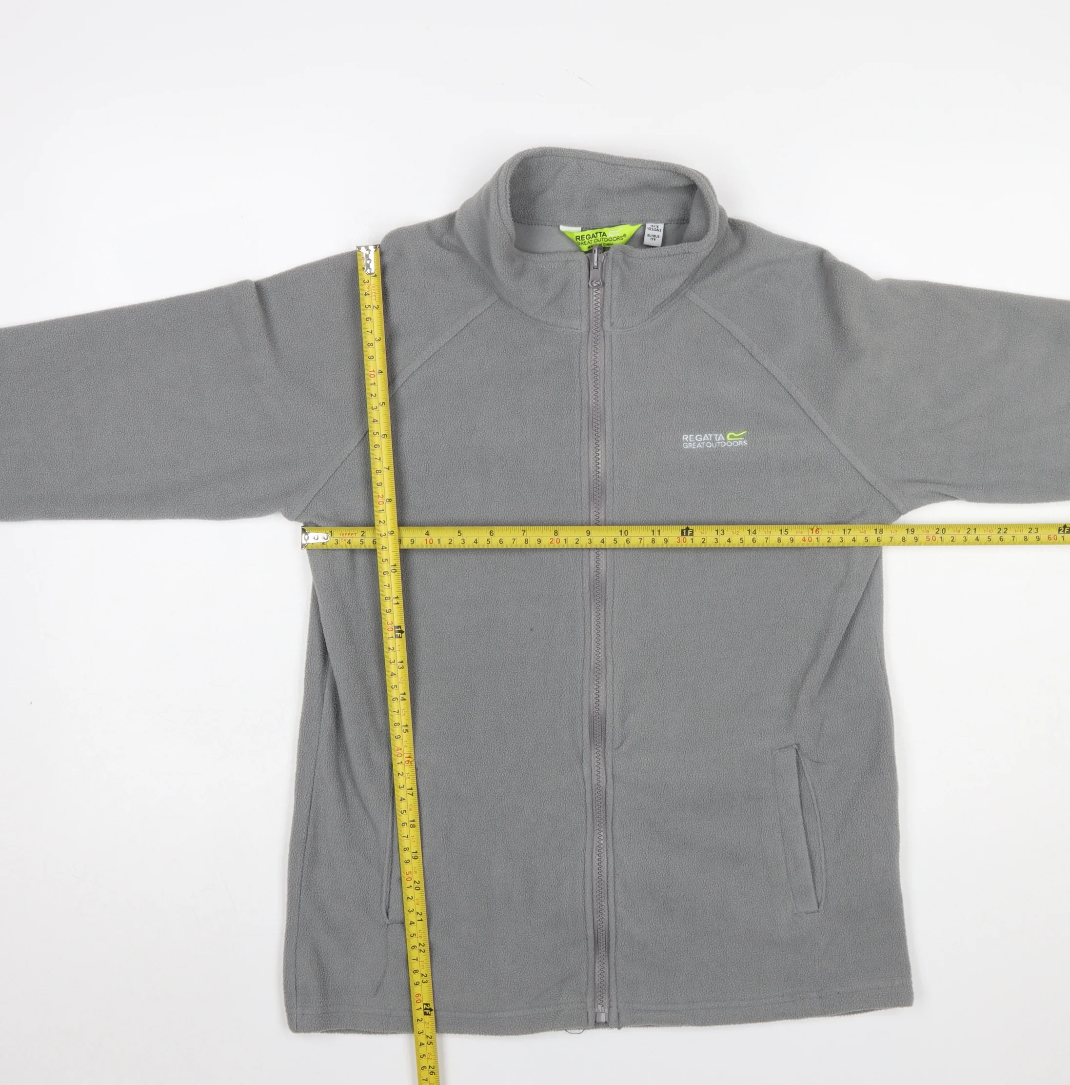Regatta Boys Grey Fleece Full Zip Mid-Length Jacket 15-16 Years - Image 2