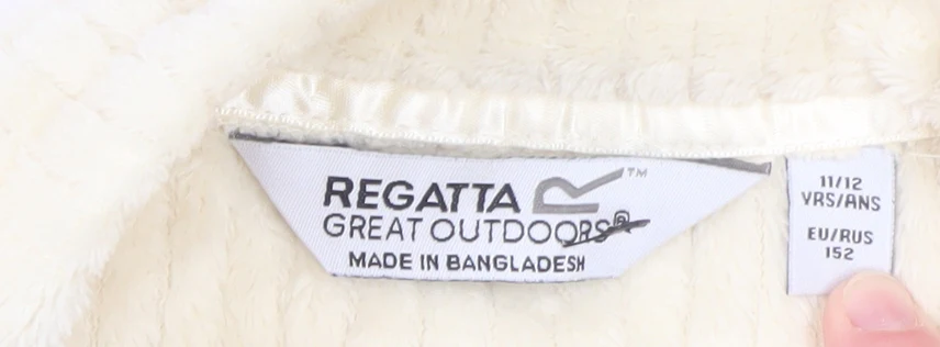 Regatta Girls Beige Fleece Roll Neck Pullover Sweatshirt 11-12 Years - Image 4