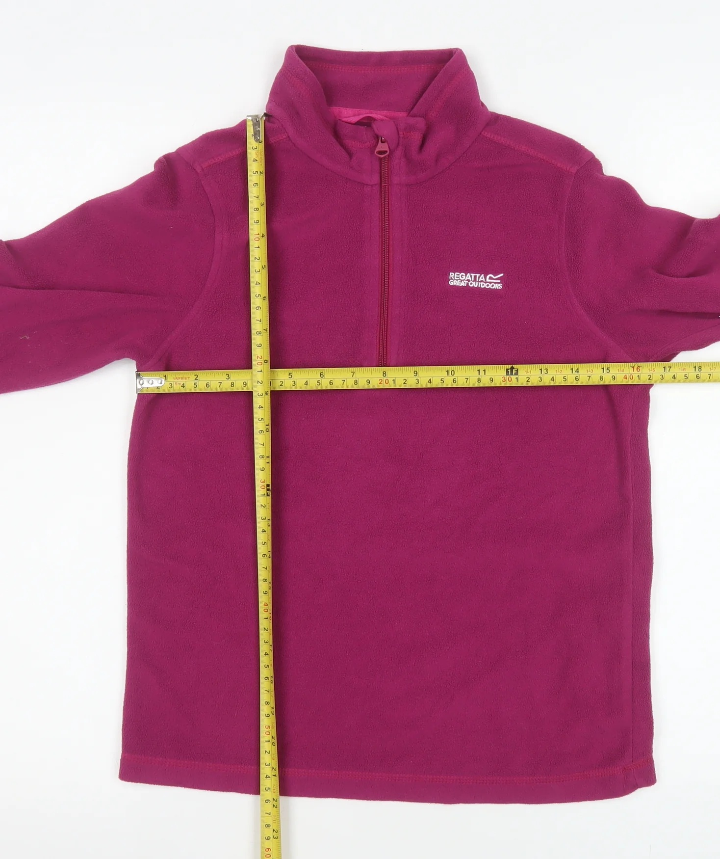 Regatta Girls Pink Fleece 1/4 Zip Pullover Sweatshirt Size 13 Years - Image 2