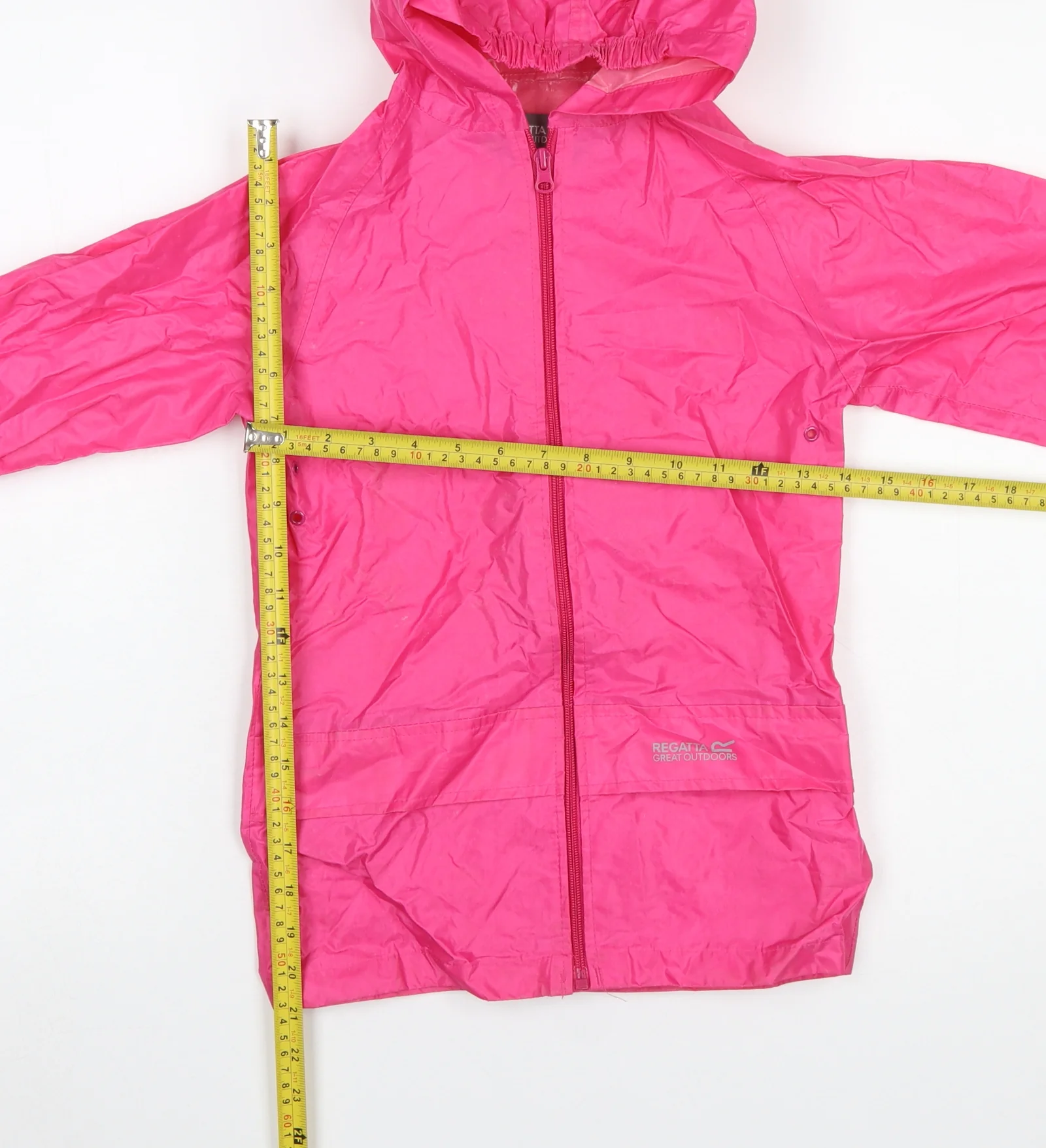 Regatta Girls Pink Hooded Lightweight Rain Coat 5-6 Years Waterproof Jacket - Image 2