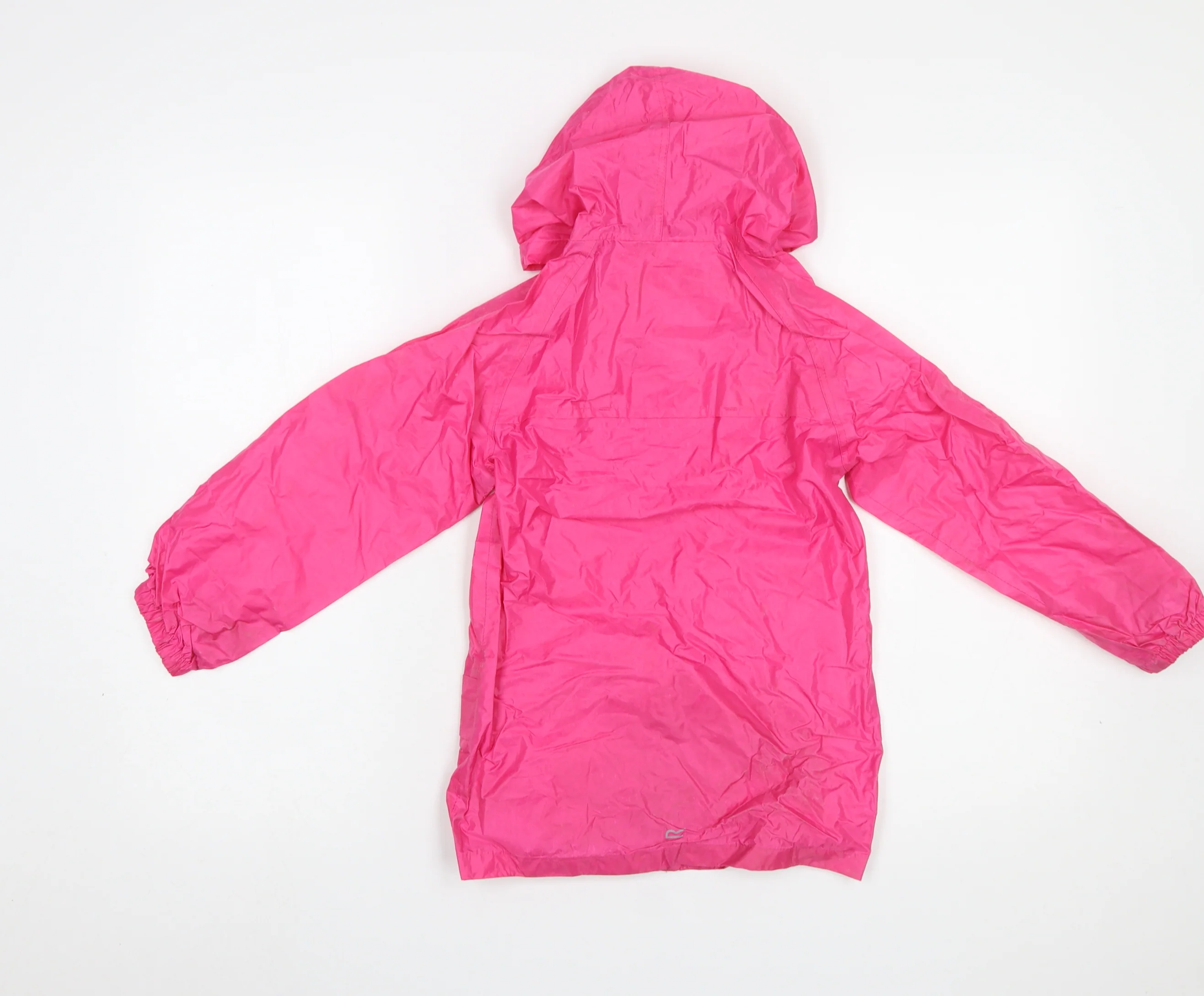 Regatta Girls Pink Hooded Lightweight Rain Coat 5-6 Years Waterproof Jacket - Image 3