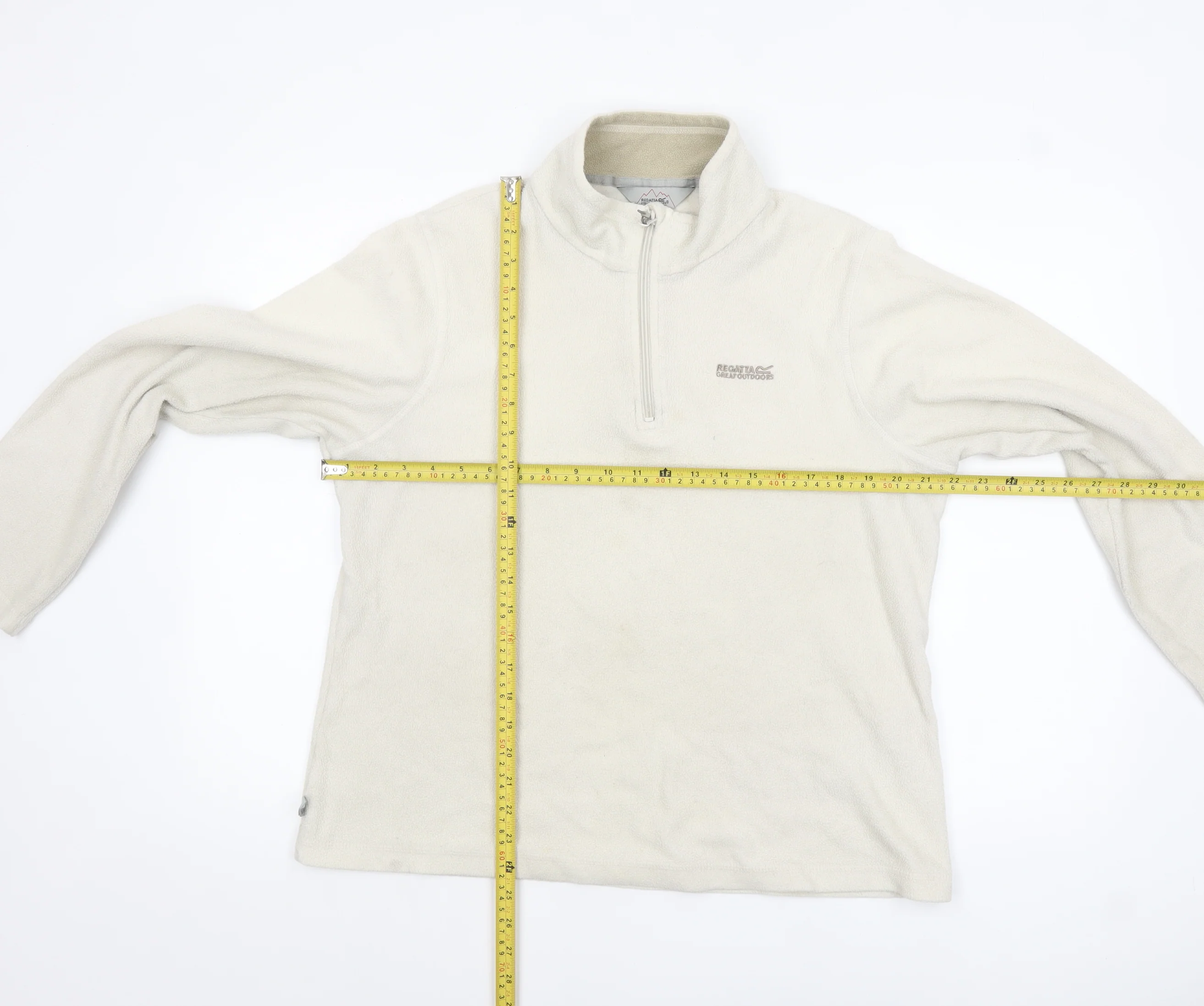 Regatta Great Outdoors Women Beige 1/2 Zip Fleece Sweatshirt UK 16 - Image 2