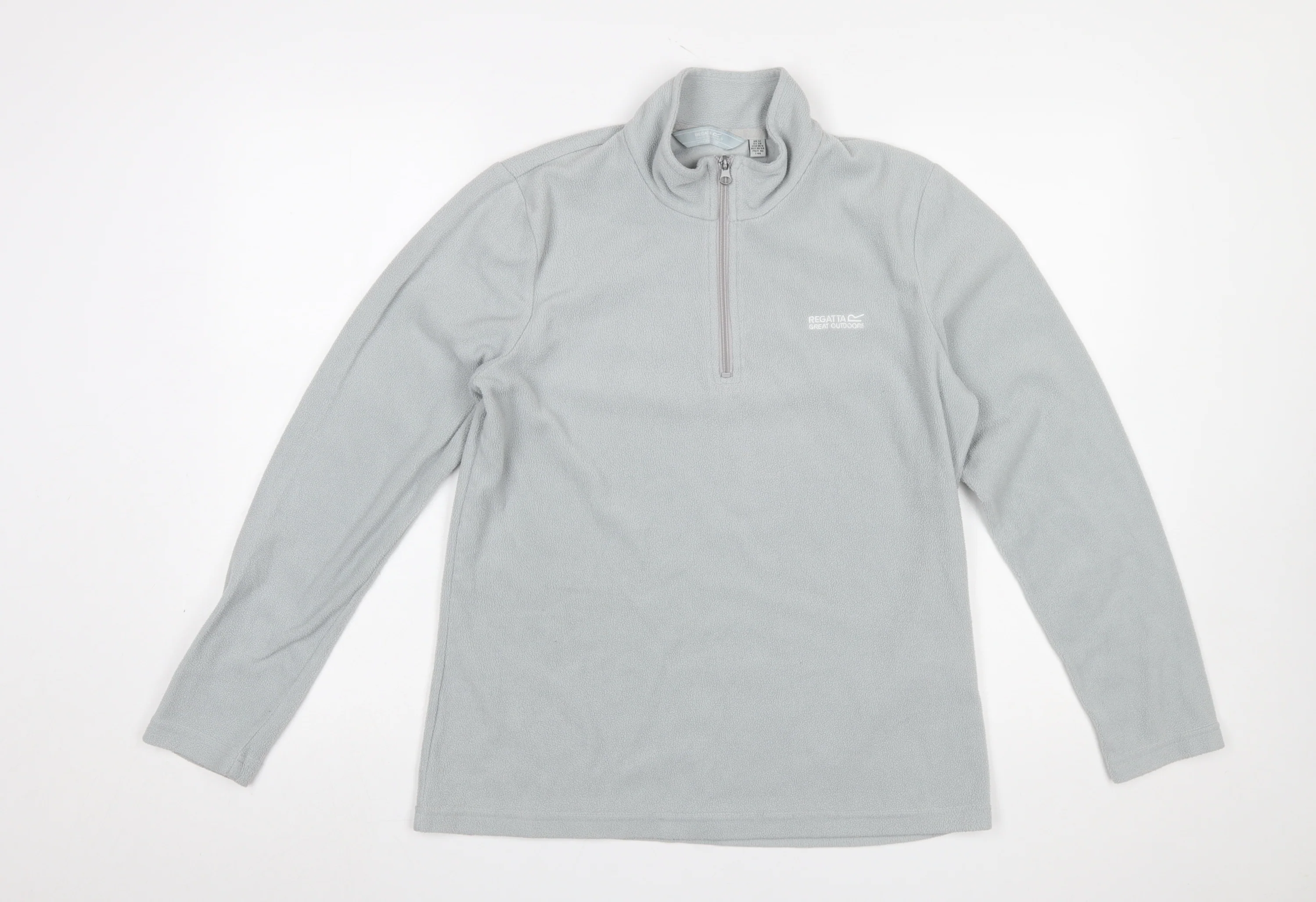 Regatta Great Outdoors Women Grey 1/2 Zip Fleece Sweatshirt UK 12