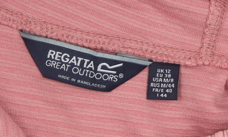 Regatta Great Outdoors Women Pink Velour Pullover Hoodie Size 12 - Image 4