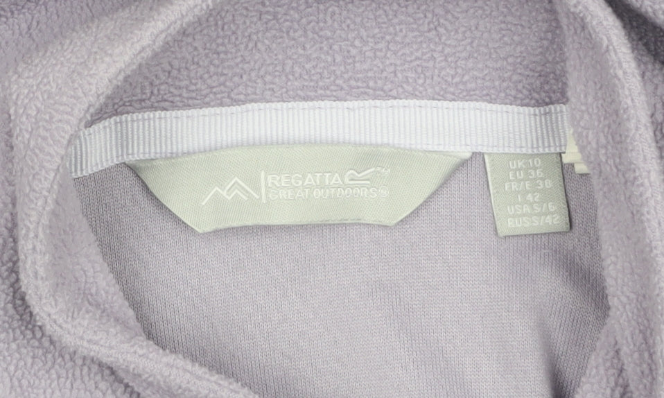 Regatta Great Outdoors Women’s Lilac 1/2 Zip Fleece Sweatshirt UK 10 - Image 5